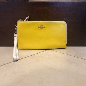 Yellow coach wallet